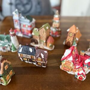 Department 56 Colorful Holiday Village Set